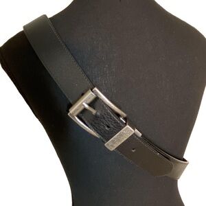 LEVI STRAUSS Men’s Black Leather Belt Classic Levi’s